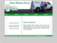 Tablet Screenshot of deckerappliance.com